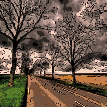 Grafika cyfrowa / sztuka generowana cyfrowo zatytułowany „Stormy Weather” autorstwa Jack Cash Jr, Oryginalna praca