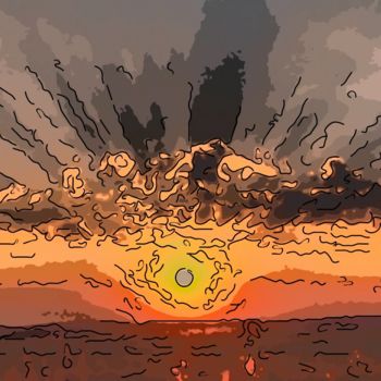 Arte digitale intitolato "The Morning Sun" da Jack Cash Jr, Opera d'arte originale