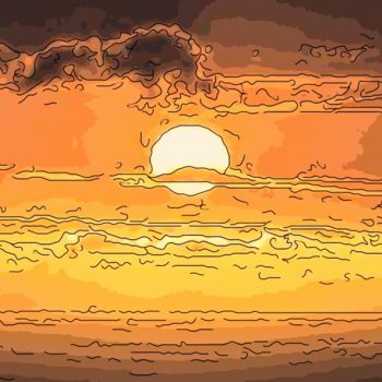 Artes digitais intitulada "Here Comes The Sun 2" por Jack Cash Jr, Obras de arte originais