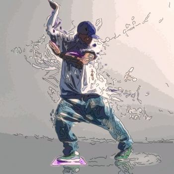 Цифровое искусство под названием "Street Dancer" - Jack Cash Jr, Подлинное произведение искусства