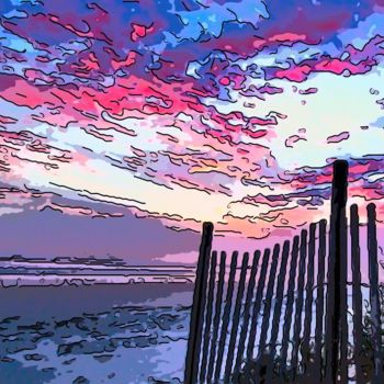 Digital Arts με τίτλο "Late Sunset" από Jack Cash Jr, Αυθεντικά έργα τέχνης