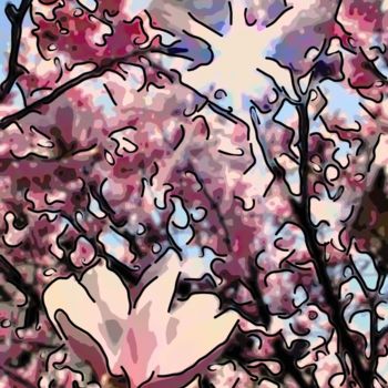 Digitale Kunst getiteld "Magnolia" door Jack Cash Jr, Origineel Kunstwerk