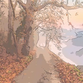 Digital Arts titled "Smoky Mountain Trail" by Jack Cash Jr, Original Artwork, Digital Painting