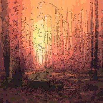 Digitale Kunst mit dem Titel "The Deep Woods" von Jack Cash Jr, Original-Kunstwerk, Digitale Malerei