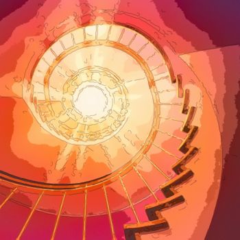 Digitale Kunst getiteld "Stairway To Heaven 3" door Jack Cash Jr, Origineel Kunstwerk, Digitaal Schilderwerk