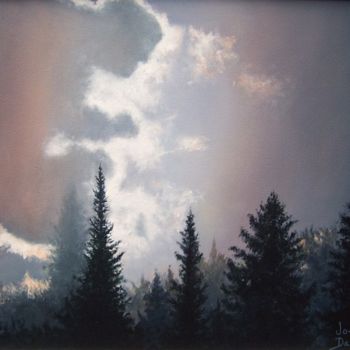 Painting titled "Entre deux nuages" by Johanne K Dauphinais, Original Artwork, Other