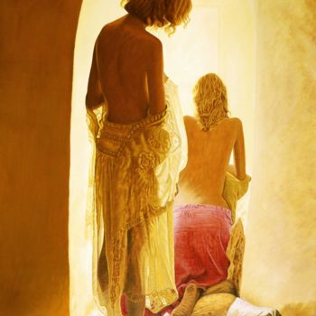 Painting titled "MORNING LIGHT" by Dimitrios Gonalakis, Original Artwork, Oil