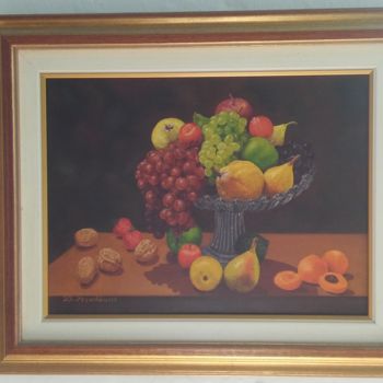 Malerei mit dem Titel "FRUITS" von Dimitrios Gonalakis, Original-Kunstwerk, Öl