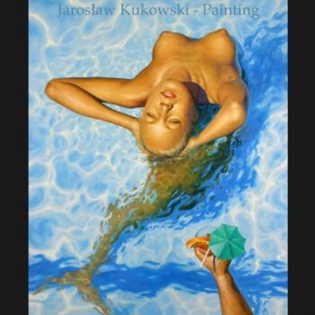 Painting titled "The Little Mermaid-…" by Jaroslaw Kukowski, Original Artwork