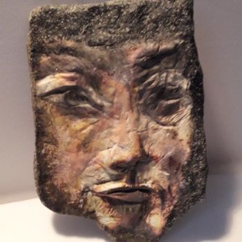 Скульптура под названием "L'EGYPTIEN" - Jean Louis Biaujeaud, Подлинное произведение искусства, Камень