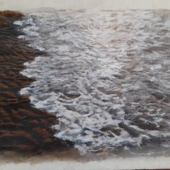 Painting titled "MER ET SABLE" by Jean Louis Biaujeaud, Original Artwork, Acrylic