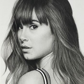 Drawing titled "Aitana" by Jl. Margrà, Original Artwork, Charcoal