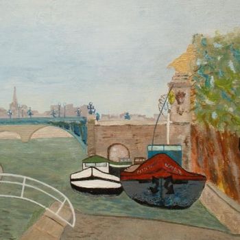 Painting titled "Le pont Alexandre I…" by Joel Lansel, Original Artwork