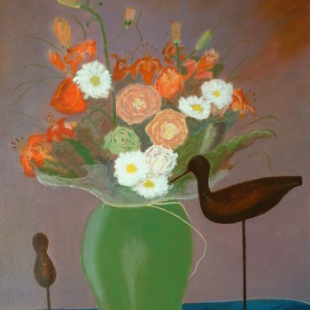 Painting titled "Le bouquet" by Joel Lansel, Original Artwork, Acrylic