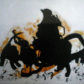 Painting titled "Don Quichotte" by Jean Louis Belmonte, Original Artwork, Ink