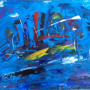 Painting titled "MIRAGE EN MER" by Jean Louis Belmonte, Original Artwork, Acrylic