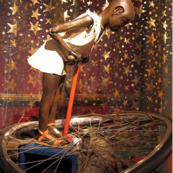 Escultura titulada "l'enfant de ouaga" por Jean-Louis Trinquier, Obra de arte original, Resina