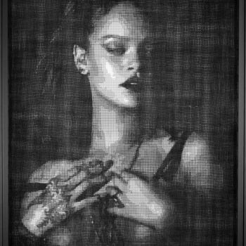 Scultura intitolato "Rihanna" da Jm Collell, Opera d'arte originale, Metalli