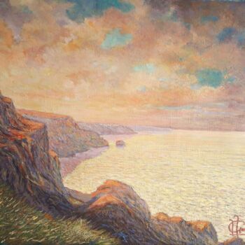 Painting titled "La Pointe du Van, q…" by Jm Guenard, Original Artwork, Oil