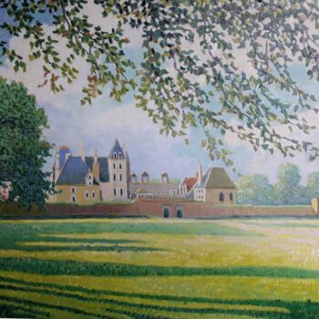 Pintura intitulada "Château de Kerjean…" por Jm Guenard, Obras de arte originais, Óleo