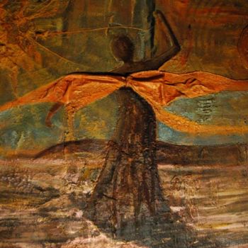 Pittura intitolato "ange dans les limbes" da Jean-Michel Mahaux, Opera d'arte originale