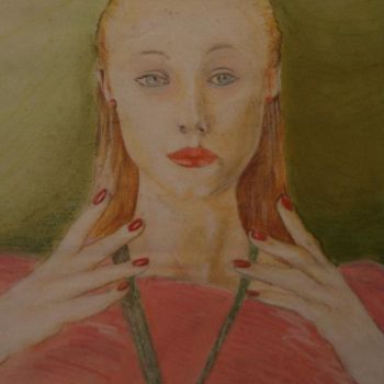 Malerei mit dem Titel "reflection" von Jean-Michel Mahaux, Original-Kunstwerk, Pastell
