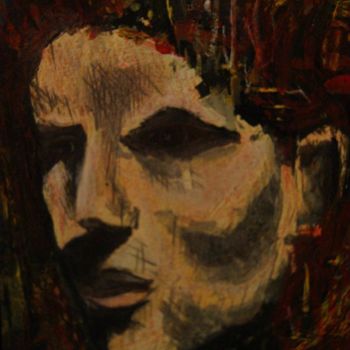 Peinture intitulée "femme pensive" par Jean-Michel Mahaux, Œuvre d'art originale