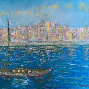Картина под названием "Porto au PORTUGAL" - Jm Mariani, Подлинное произведение искусства, Масло Установлен на Деревянная рам…