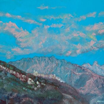 Painting titled "Montemaggiore - Cor…" by Jm Mariani, Original Artwork, Oil Mounted on Wood Stretcher frame