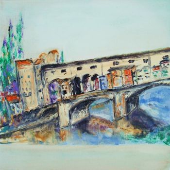 Peinture intitulée "Le pont des orfèvres" par Jean-Marc Zabouri, Œuvre d'art originale