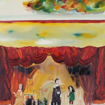 Painting titled "Marionnettes pour d…" by Jean-Marc Zabouri, Original Artwork