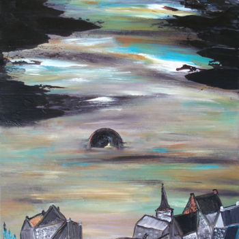 Painting titled "J'ai regardé tomber…" by Jean-Marc Zabouri, Original Artwork