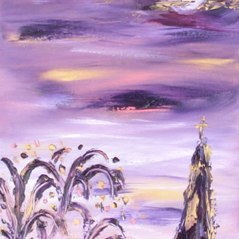Pittura intitolato "Un arbre en prière" da Jean-Marc Zabouri, Opera d'arte originale