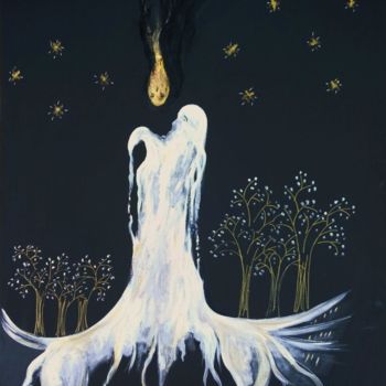 Pintura intitulada "L'arbre Enchanteur" por Jean-Marc Zabouri, Obras de arte originais