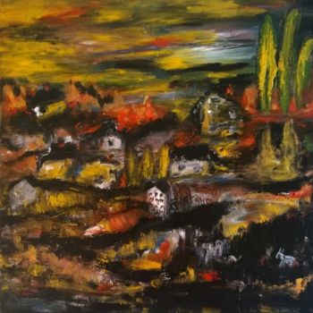 Painting titled "Le midi paysan" by Jean-Marc Zabouri, Original Artwork