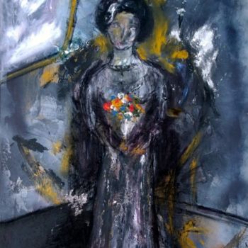 Pittura intitolato "Un bouquet d'immort…" da Jean-Marc Zabouri, Opera d'arte originale