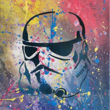 Painting titled "StormTrooper1 Star…" by Jmartscreations, Original Artwork, Acrylic