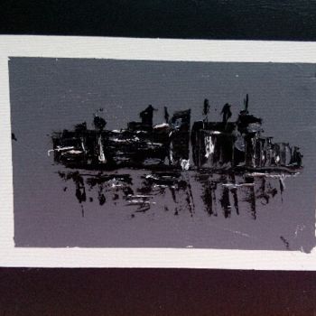 Картина под названием "Lointoin rivage amé…" - Jmbr, Подлинное произведение искусства, Акрил Установлен на Деревянная рама д…