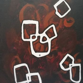 Pittura intitolato "Red connections" da Jmbr, Opera d'arte originale, Acrilico Montato su Telaio per barella in legno