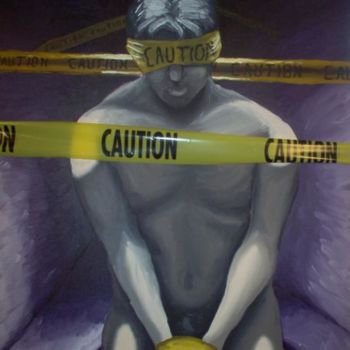 Painting titled "Caution" by Jason Mclarty, Original Artwork