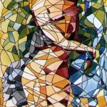 Peinture intitulée "Léda et le cygne" par Jean Marc D'Ambra, Œuvre d'art originale