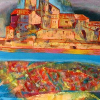 Painting titled "Antibes" by Jean Marc D'Ambra, Original Artwork