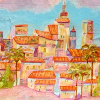 Painting titled "Tourrettes sur Loup" by Jean Marc D'Ambra, Original Artwork