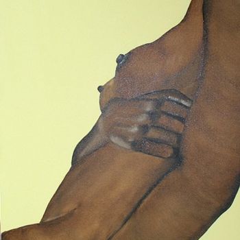 Peinture intitulée "nu femme noire" par Jmg, Œuvre d'art originale