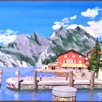 绘画 标题为“torbole sul garda” 由Jean-Marc Gilles, 原创艺术品, 油