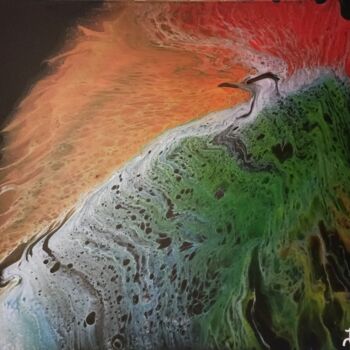 Pintura titulada "L'oiseau arc-en-ciel" por Jmglyneart, Obra de arte original, Acrílico Montado en Bastidor de camilla de ma…