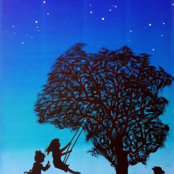Pintura titulada "Jeux d'enfants" por Jmglyneart, Obra de arte original, Acrílico Montado en Bastidor de camilla de madera
