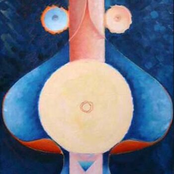 Pintura intitulada "Maternité" por Jean-Marie Holterbach, Obras de arte originais, Óleo