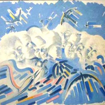 Malerei mit dem Titel "Conciliabules de nu…" von Jean-Marie Holterbach, Original-Kunstwerk, Öl