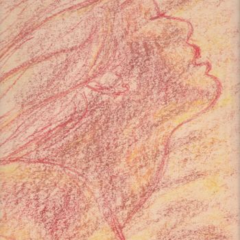 Desenho intitulada "juste un instant" por Jean-Marc Kéraudren, Obras de arte originais, Giz